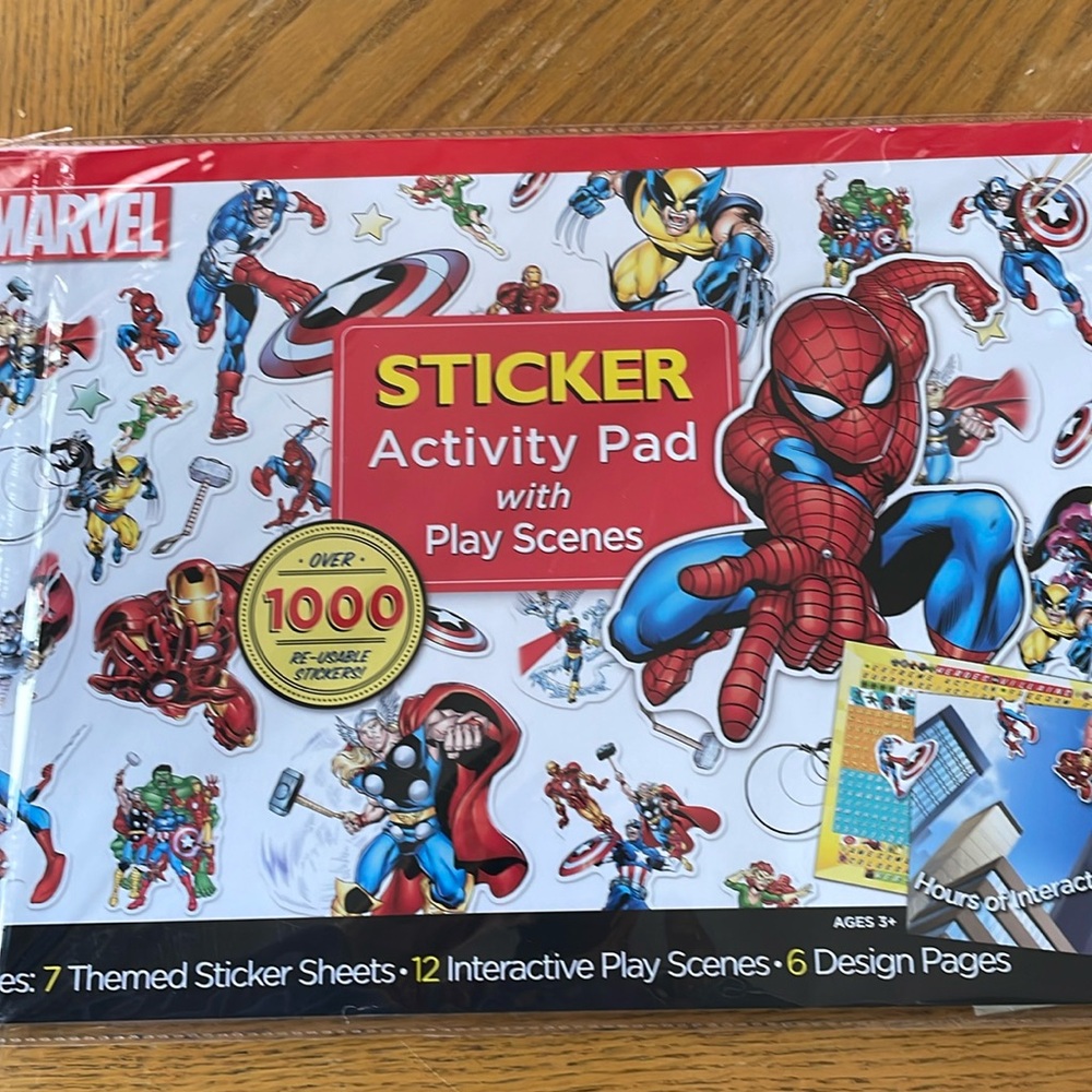 NEW Marvel Sticker Activity Pad with Play Scenes